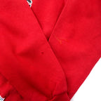 DISCUS ATHLETIC USA made 90s printed sweatshirt L red cotton double sided print LINCOLN WAY