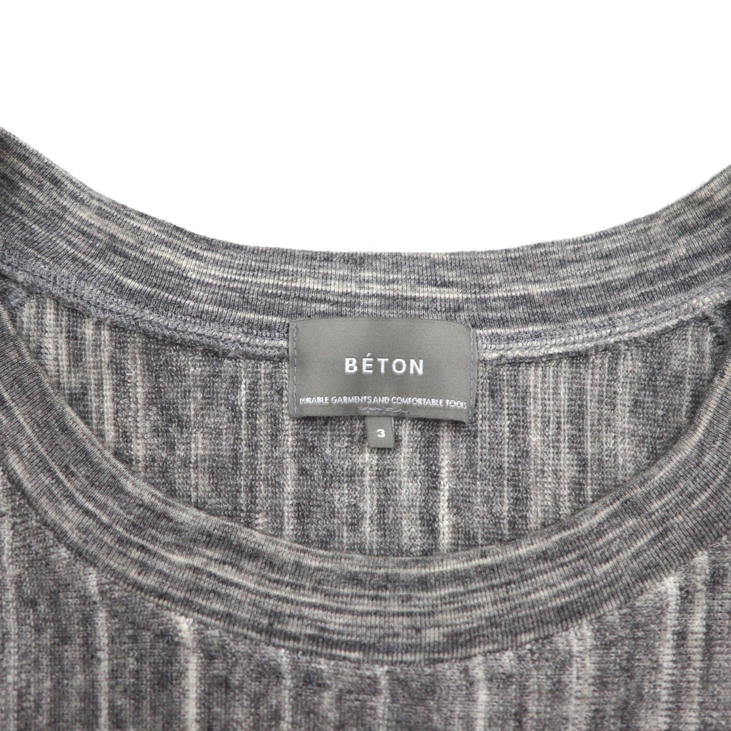ATELIER BETON ( BIOTOP 取扱い ) パイル ロングスリーブ PILE LONG SLEEVE ニット セーター M グレー 171-18G 日本製