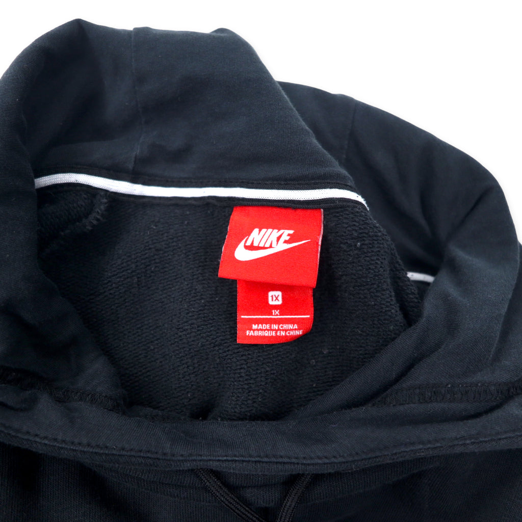 NIKE Loose Fit Pullover Hoodie 1X Black Cotton Swoosh Logo Women's Sportswear Rally Hoodie Sz 2X AA0733-010