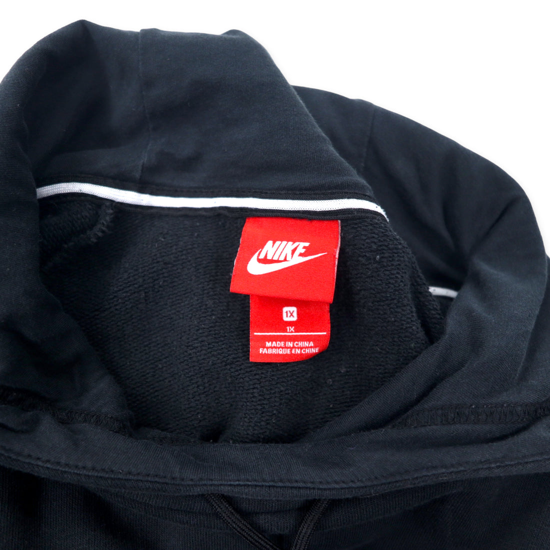 NIKE Loose Fit Pullover Hoodie 1X Black Cotton Swoosh Logo Women's Sportswear Rally Hoodie Sz 2X AA0733-010