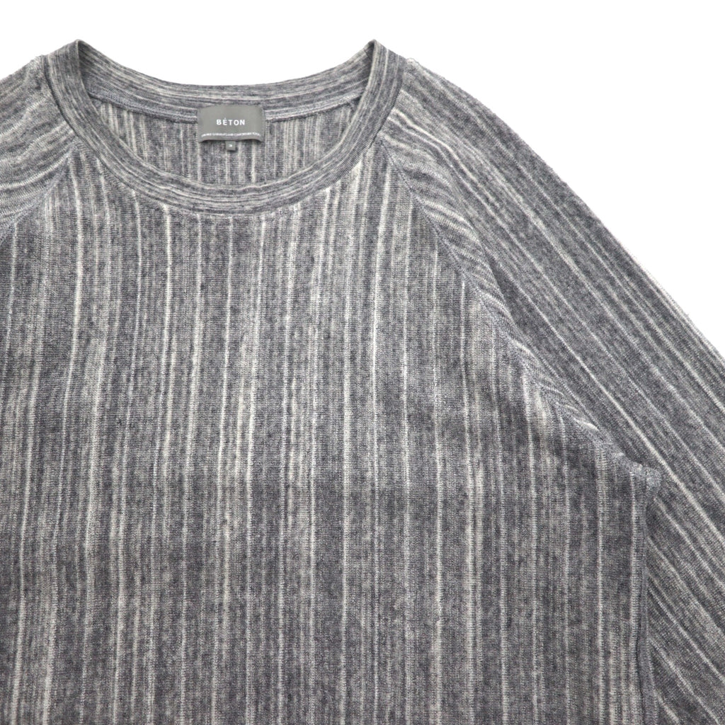 ATELIER BETON ( BIOTOP 取扱い ) パイル ロングスリーブ PILE LONG SLEEVE ニット セーター M グレー 171-18G 日本製