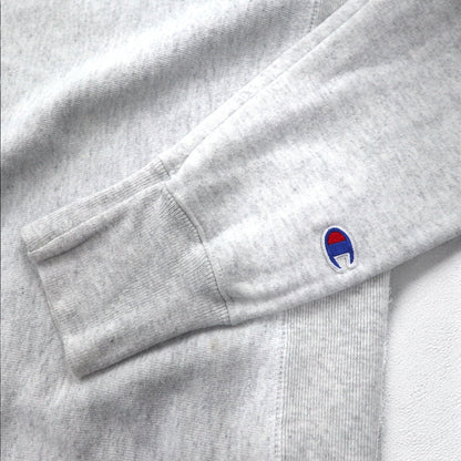 Champion リバースウィーブ REVERSE WEAVE スウェット 2XL グレー 染み込みプリント 青単タグ 復刻 エルサルバドル製