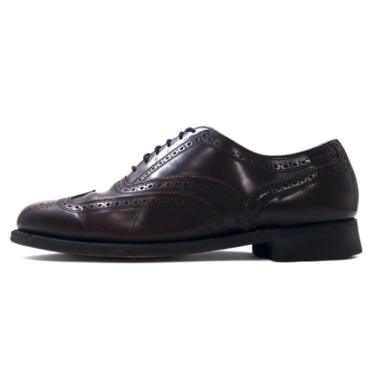 日本然リトテ-古着オンライン-USA製 FLORSHEIM IMPERIAL ウイングチップ オックスフォードシューズ 26.5cm ボルドー レザー 93351-USA Made FLORSHEIM IMPERIAL Wingtip Oxford Shoes US8.5 bordeaux Leather 93351