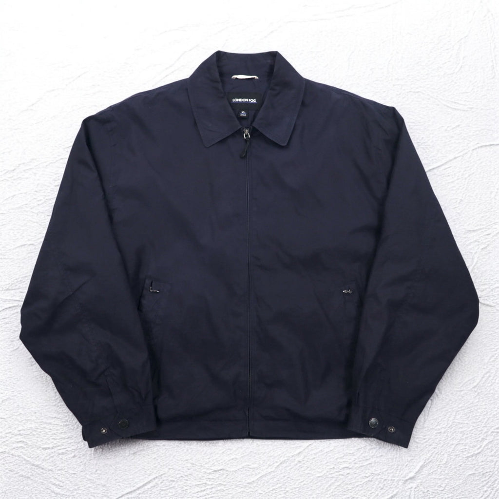 LONDON FOG Swing Top Harrington Jacket XL Navy Mesh Liner