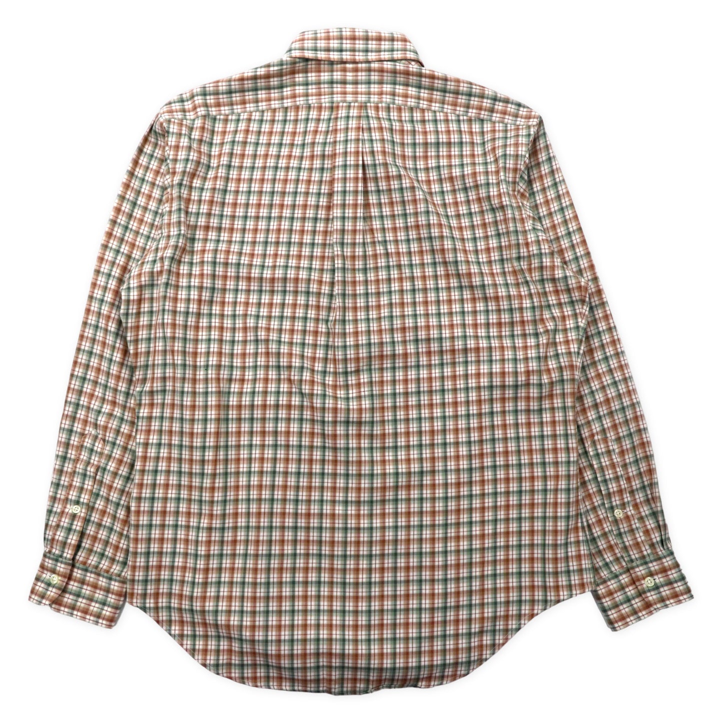 Ralph Lauren ボタンダウンシャツ L ベージュ チェック コットン CLASSIC FIT スモールポニー刺繍