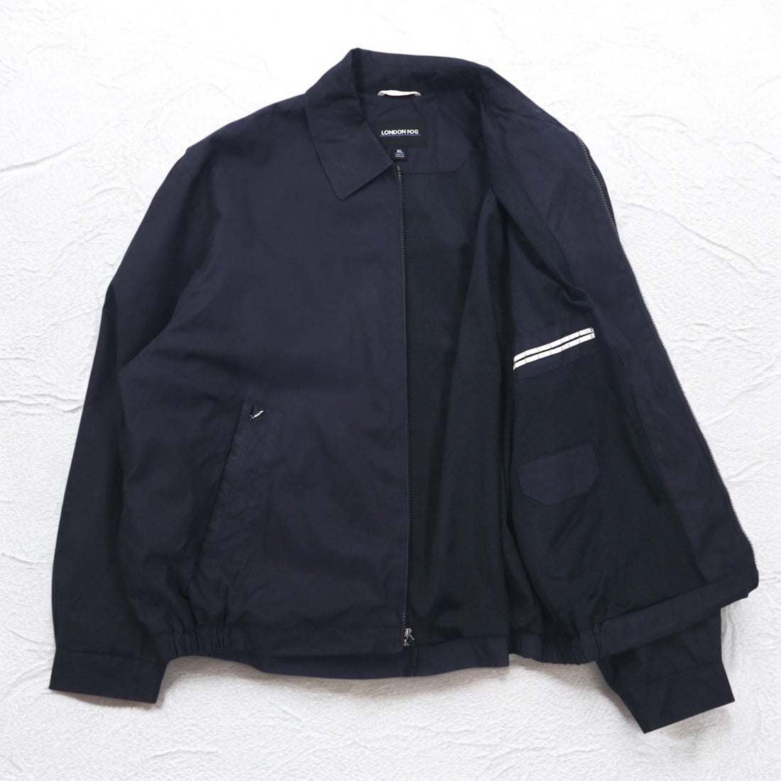LONDON FOG Swing Top Harrington Jacket XL Navy Mesh Liner