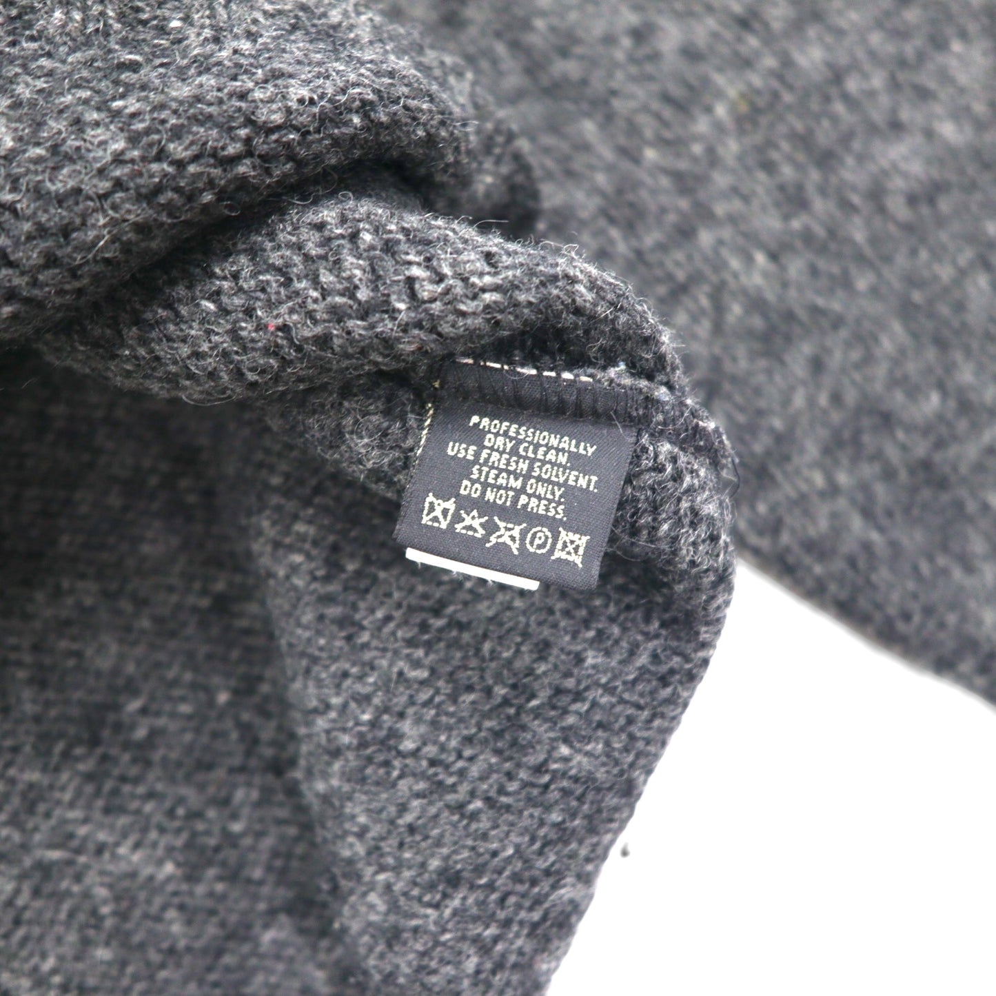 Eddie Bauer 90年代 USA製 Vネック ニット セーター L グレー ウール ラインデザイン