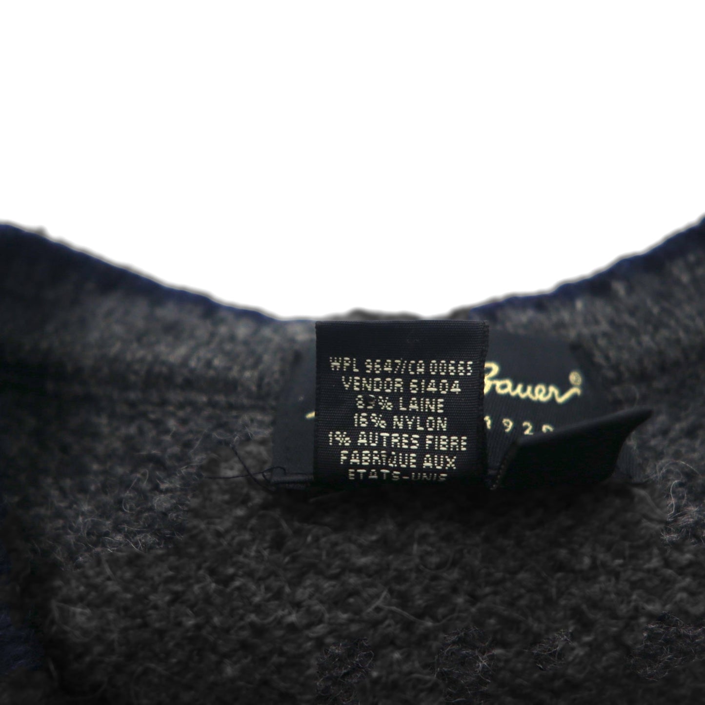 Eddie Bauer 90年代 USA製 Vネック ニット セーター L グレー ウール ラインデザイン