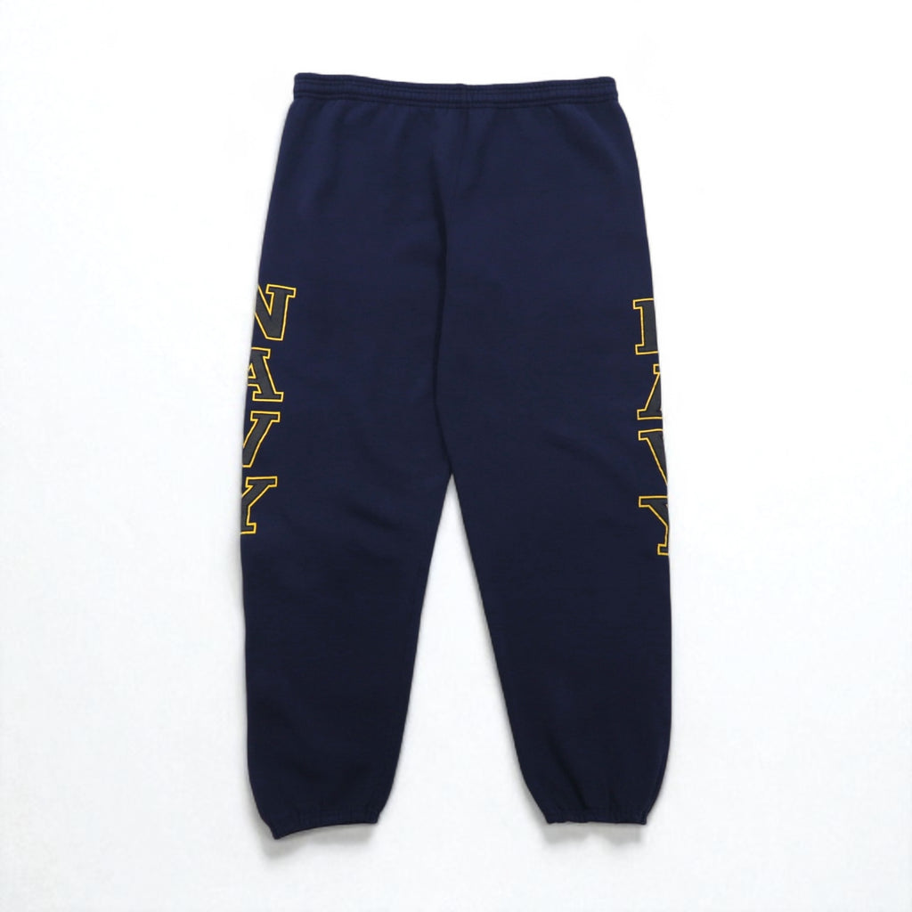 US NAVY Military Sweatpants, Size L, Navy Cotton, Made in USA, SOFFE