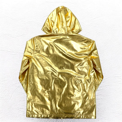 BLACK comme des GARCONS ジップパーカー L メタリック ゴールド AD2018 日本製