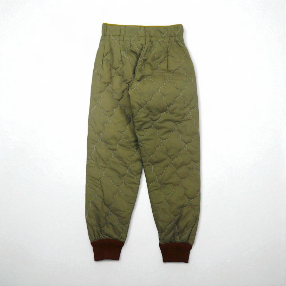 90s Vintage Army Pants, Czechoslovakian Army M85 Quilted Liner Pants, Size S, Padded, Onion Quilted, Ribbed Hems, Military, Former Eastern European Army, OZKN