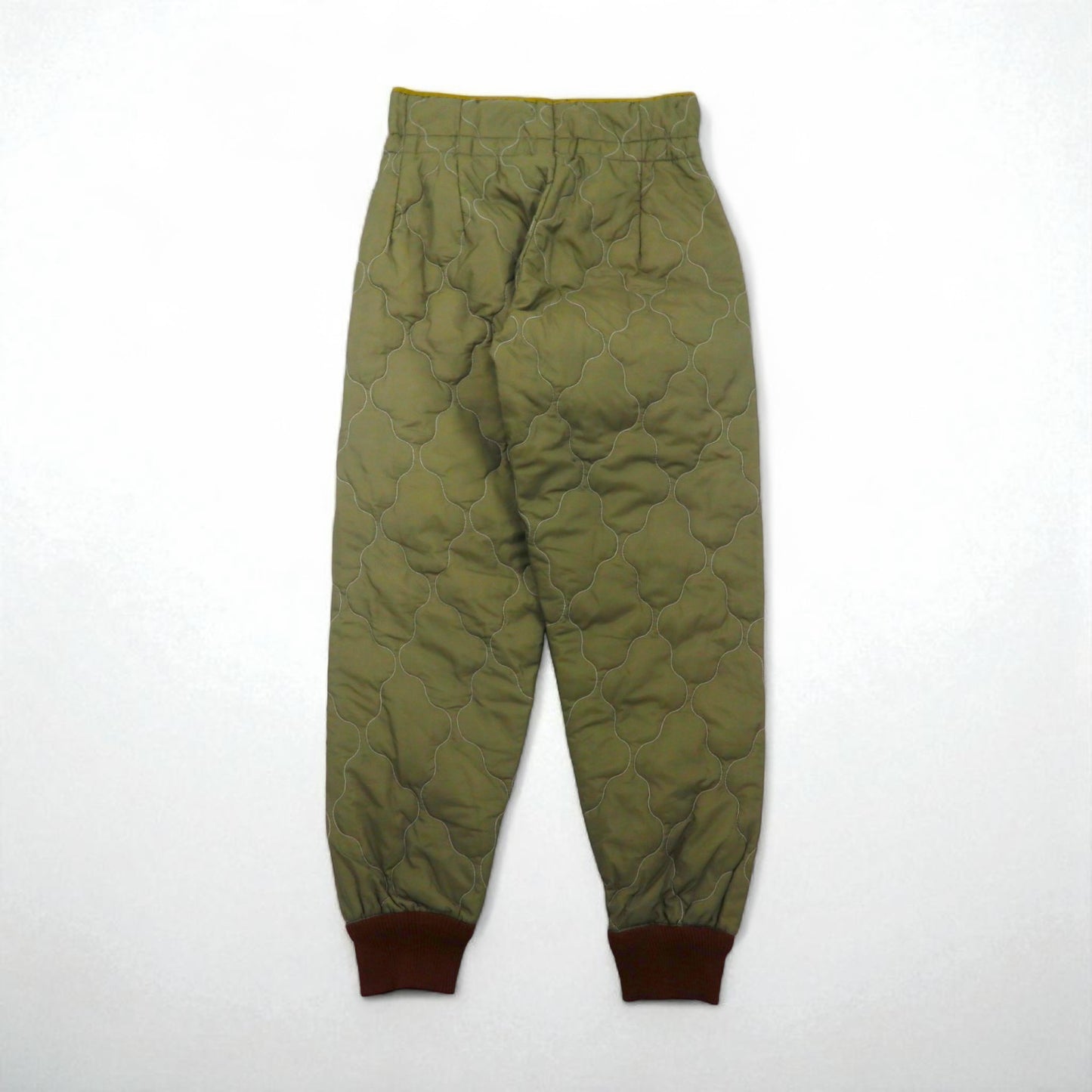 90s Vintage Army Pants 90年代 チェコスロバキア軍 M85 キルティング ライナーパンツ S 中綿 オニオンキルト 裾リブ ミリタリー 旧東欧軍 OZKN