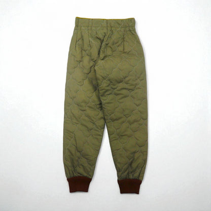 90s Vintage Army Pants 90年代 チェコスロバキア軍 M85 キルティング ライナーパンツ S 中綿 オニオンキルト 裾リブ ミリタリー 旧東欧軍 OZKN