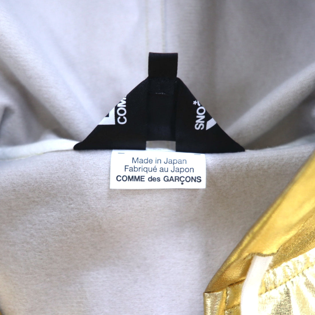 BLACK comme des GARCONS Zip Hoodie L Metallic Gold AD2018 Made in Japan