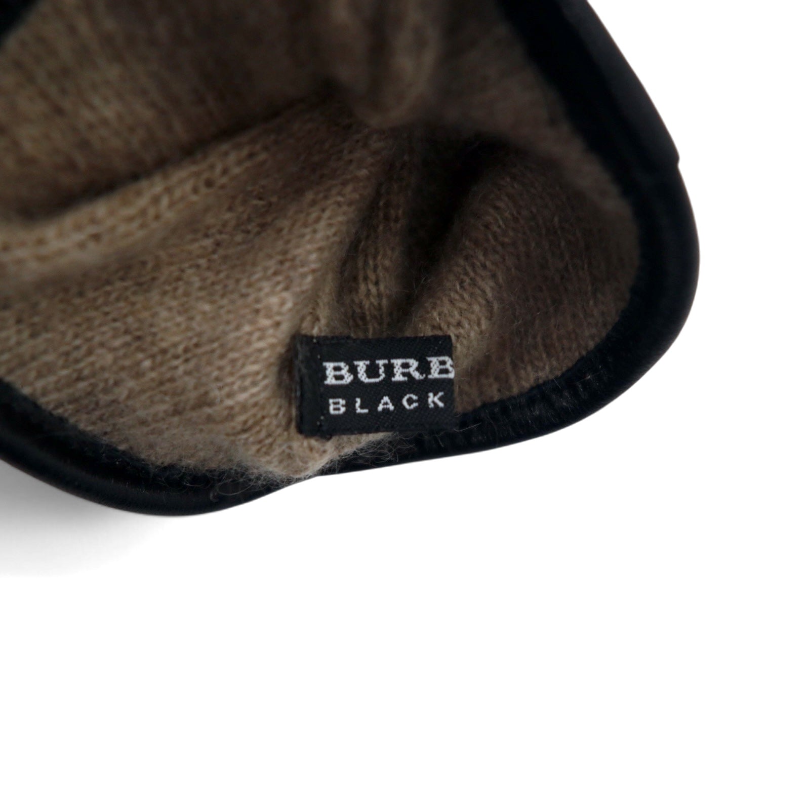 BURBERRY BLACK LABEL Quilted Leather Gloves Black Men's