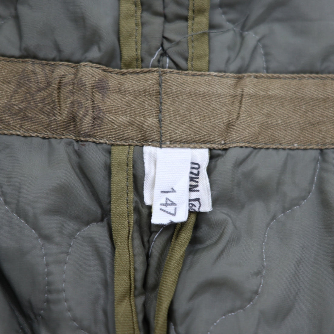 90s Vintage Army Pants, Czechoslovakian Army M85 Quilted Liner Pants, Size S, Padded, Onion Quilted, Ribbed Hems, Military, Former Eastern European Army, OZKN