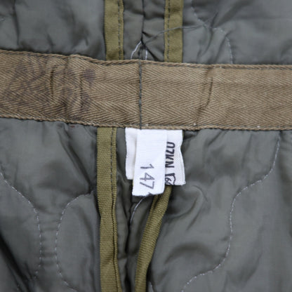 90s Vintage Army Pants 90年代 チェコスロバキア軍 M85 キルティング ライナーパンツ S 中綿 オニオンキルト 裾リブ ミリタリー 旧東欧軍 OZKN