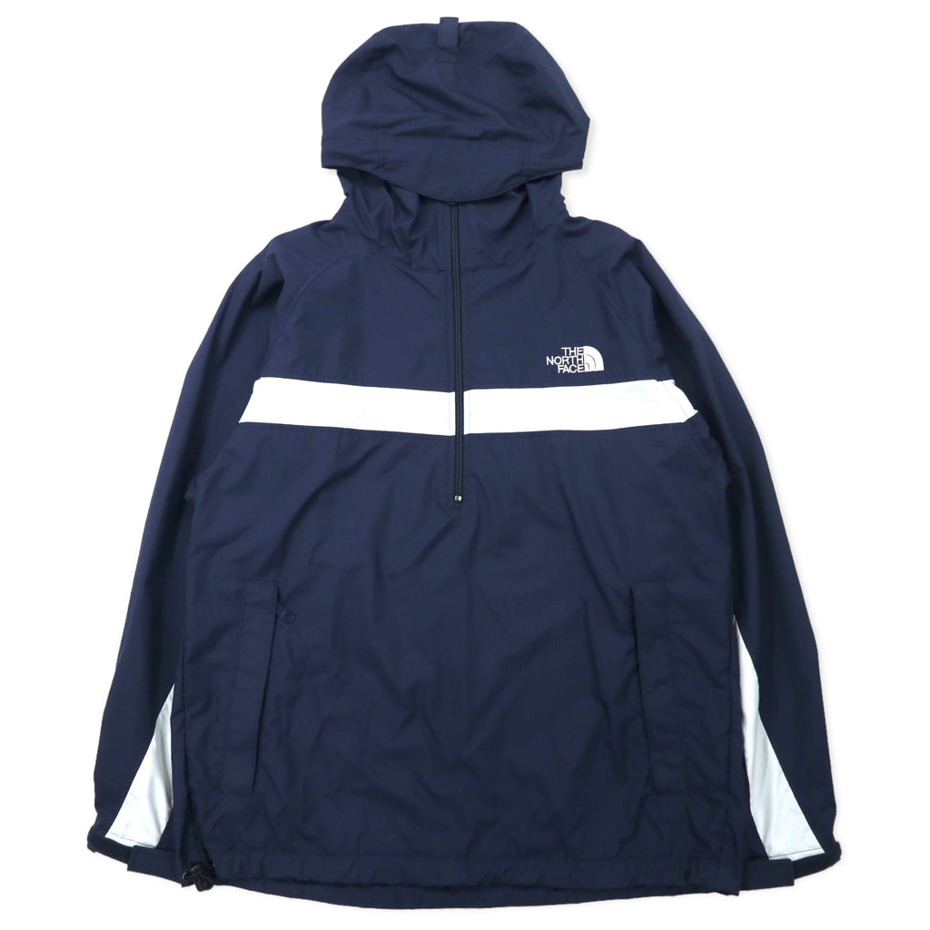 日本然リトテ-古着オンライン-THE NORTH FACE アノラックパーカー M ネイビー ポリエステル ポケッタブル ワンポイントロゴ刺繍 NP0209 日本製-THE NORTH FACE Anorak HOODIE M Navy Polyester Pokettable One Point Logo Embroidery NP0209 Japan MADE