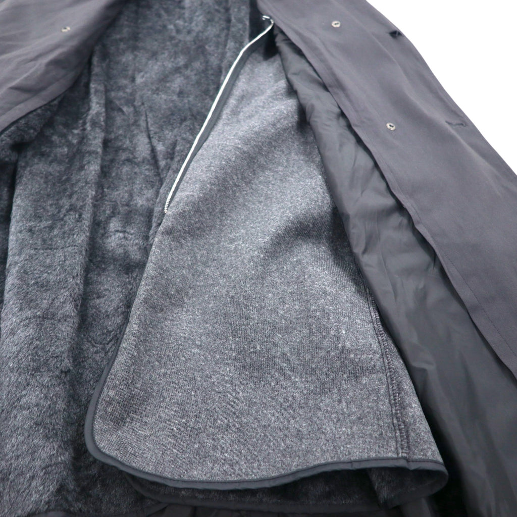 BOTANY500 1980s USA-Made Double-Breasted Trench Coat, XL, Black, with Belt and Detachable Liner and Epaulettes