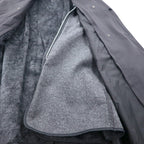 BOTANY500 1980s USA-Made Double-Breasted Trench Coat, XL, Black, with Belt and Detachable Liner and Epaulettes