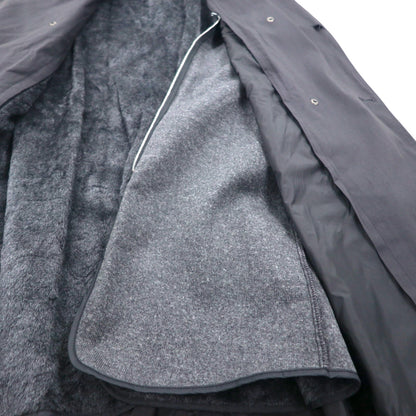 BOTANY500 1980s USA-Made Double-Breasted Trench Coat, XL, Black, with Belt and Detachable Liner and Epaulettes