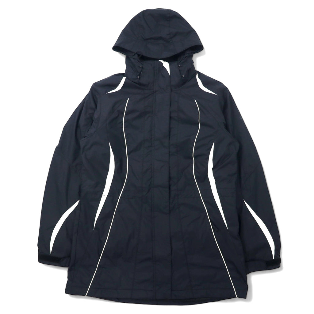 日本然リトテ-古着オンライン-Columbia 3WAY マウンテンパーカー フリースジャケット M ブラック ナイロン 防水 ジップインジップ搭載 INTERCHANGE ライナー着脱式 フード着脱式 ドローコード XL7654-Columbia 3WAY Mountain Hoodie fleece jacket M black nylon waterproof zip-in zip INTERCHANGE liner detachable Hoodie detachable drawcord XL7654