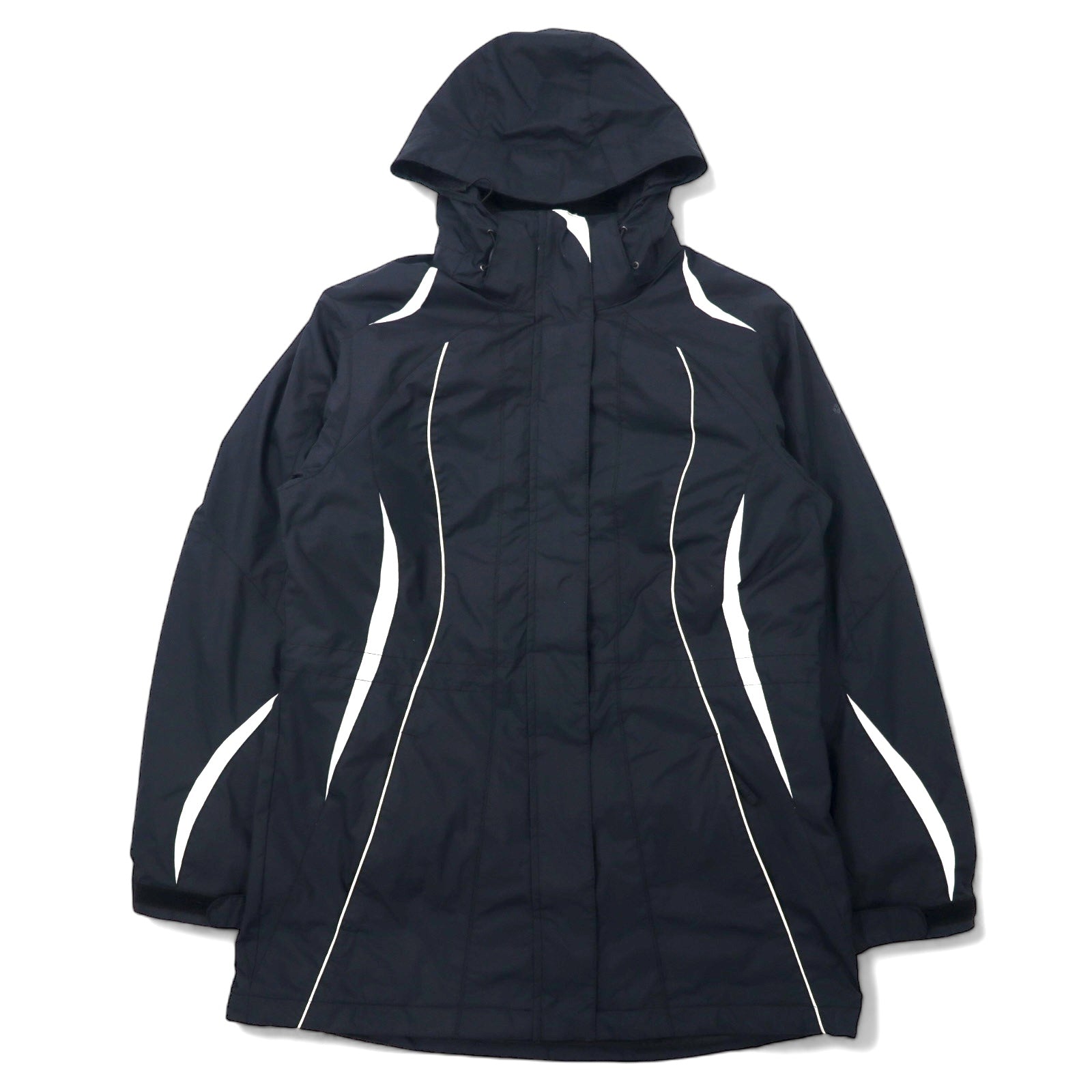 日本然リトテ-古着オンライン-Columbia 3WAY マウンテンパーカー フリースジャケット M ブラック ナイロン 防水 ジップインジップ搭載 INTERCHANGE ライナー着脱式 フード着脱式 ドローコード XL7654-Columbia 3WAY Mountain Hoodie fleece jacket M black nylon waterproof zip-in zip INTERCHANGE liner detachable Hoodie detachable drawcord XL7654