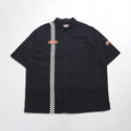 HARLEY DAVIDSON チェッカーフラッグ レーシングシャツ 2XL ブラック ロゴワッペン 胸ポケット