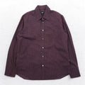 HUGO BOSS dress shirt L bordeaux cotton small pattern
