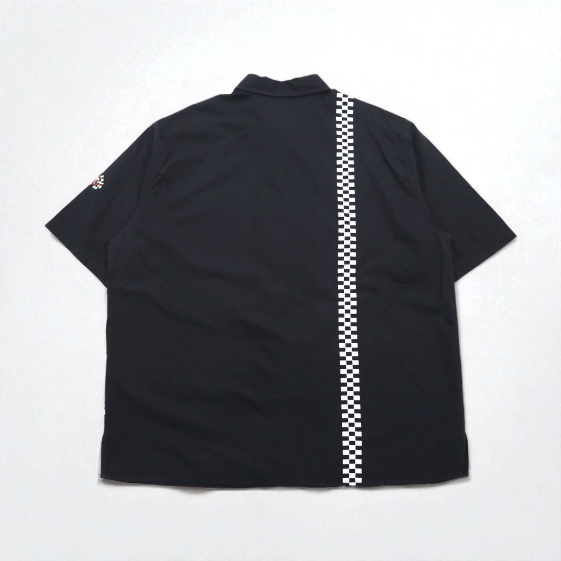 HARLEY DAVIDSON チェッカーフラッグ レーシングシャツ 2XL ブラック ロゴワッペン 胸ポケット