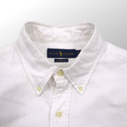 Ralph Lauren Polo Bear Oxford Button-Down Shirt, Size L, White Cotton, Embroidered