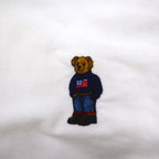 Ralph Lauren Polo Bear Oxford Button-Down Shirt, Size L, White Cotton, Embroidered