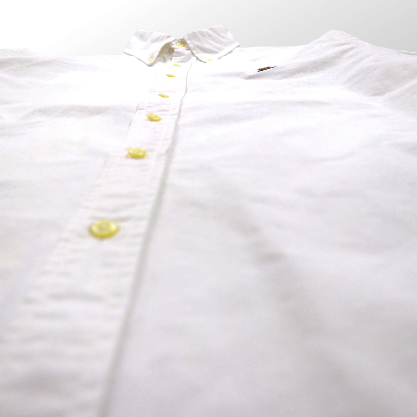 Ralph Lauren ポロベア オックスフォード ボタンダウン シャツ L ホワイト コットン 刺繍 ワンポイント