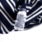 POLO RALPH LAUREN Striped Polo Shirt XL Navy White Cotton Small Pony Embroidery