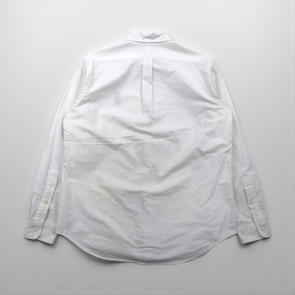 Ralph Lauren Polo Bear Oxford Button-Down Shirt, Size L, White Cotton, Embroidered