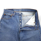 Levi's 90s Made in Canada Euro Levi's 501 Denim Pants, Size M, Indigo Blue, Button Fly, 501 0193