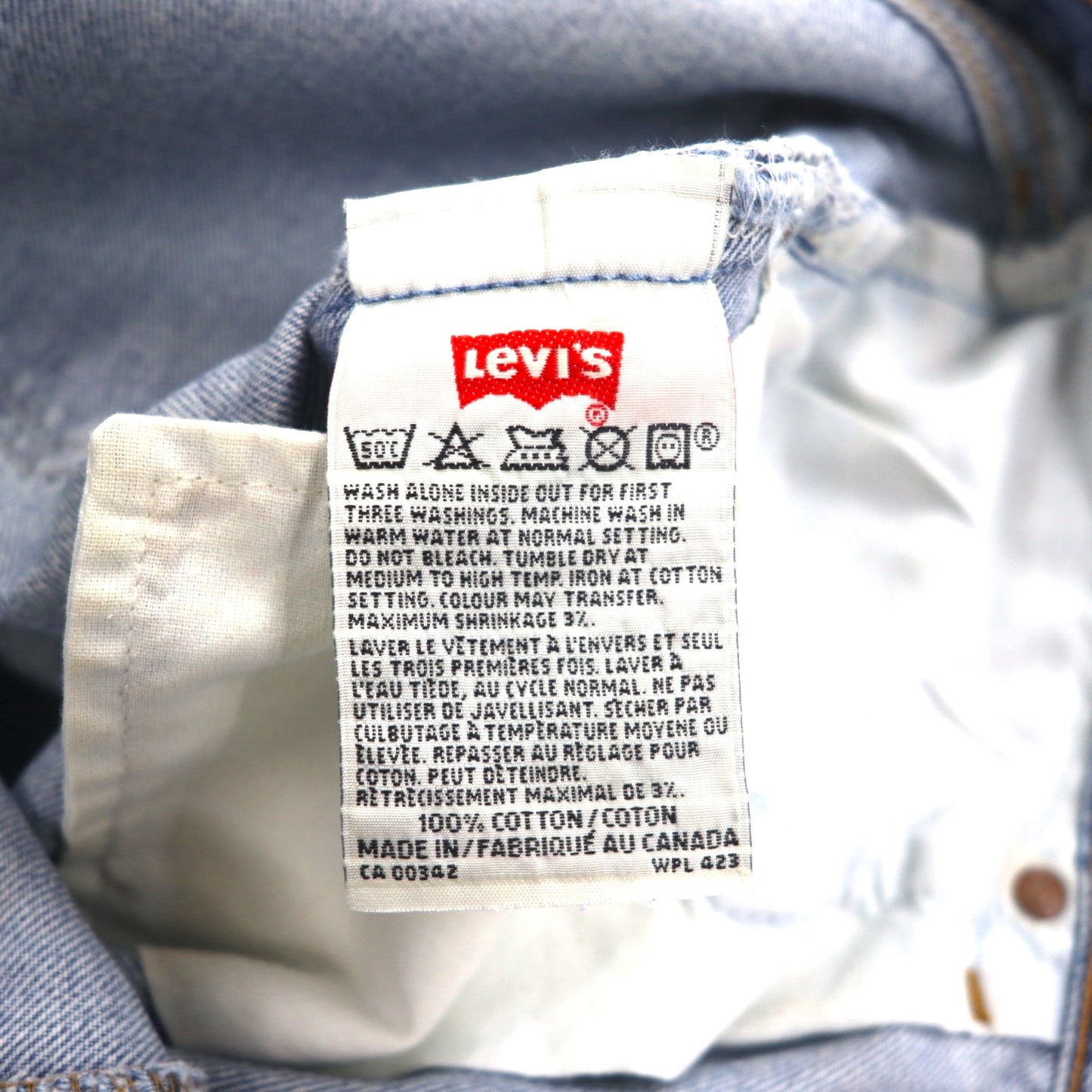 Levi's 90年代 カナダ製 ユーロリーバイス 501 デニムパンツ M インディゴ ブルー ボタンフライ 501 0193