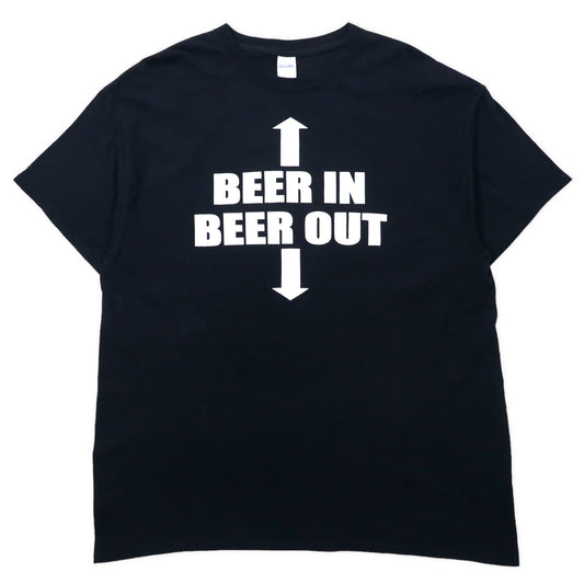 日本然リトテ-古着オンライン-GILDAN プリントTシャツ XL ブラック コットン 両面プリント The Bierstube Restaurants ビッグサイズ-