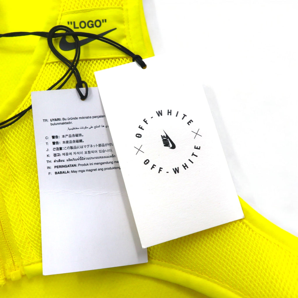 OFF-WHITE x NIKE Utility Vest L Yellow Polyester Mesh BV8054-731 Unused