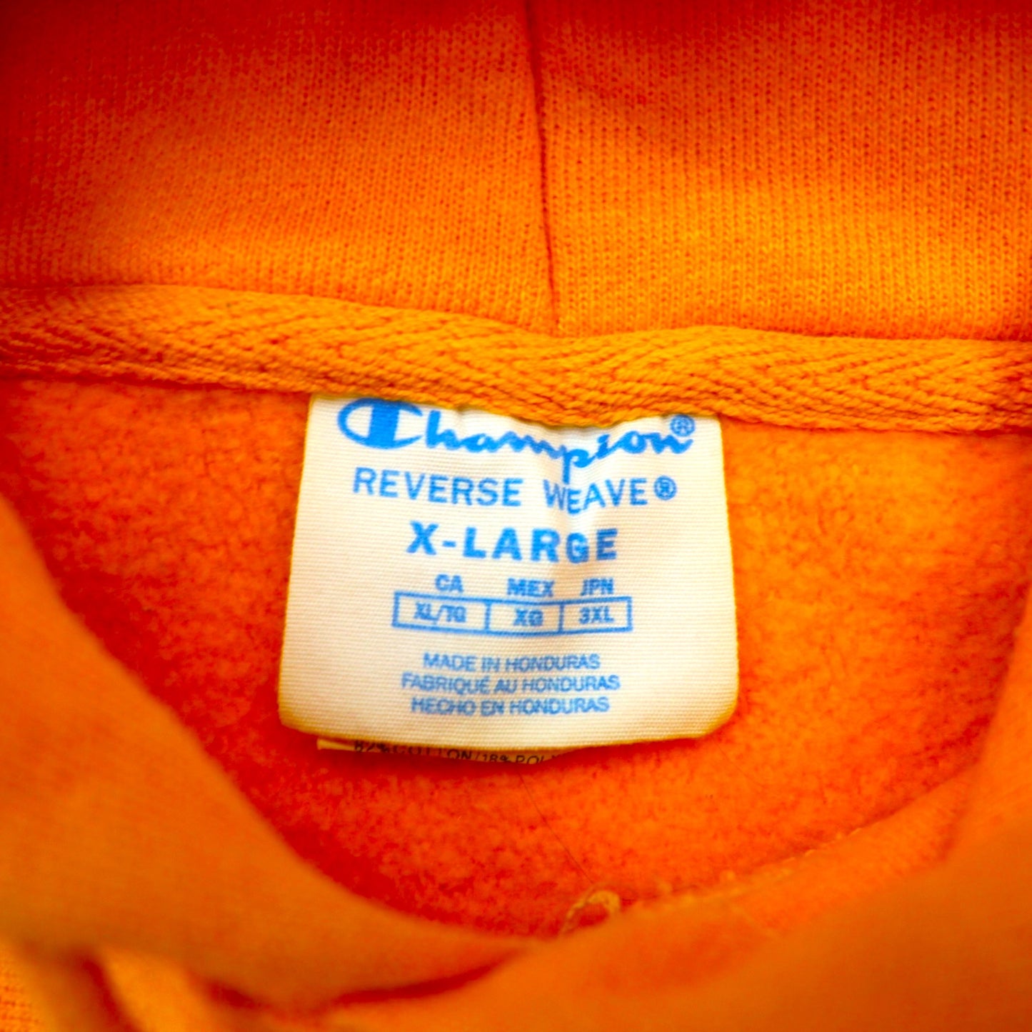Champion リバースウィーブ REVERSE WEAVE プルオーバー パーカー 3XL イエロー 青単タグ 復刻 ビッグサイズ