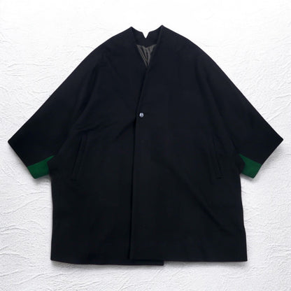 ka na ta dolman overcoat poncho FREE black wool cashmere made in japan