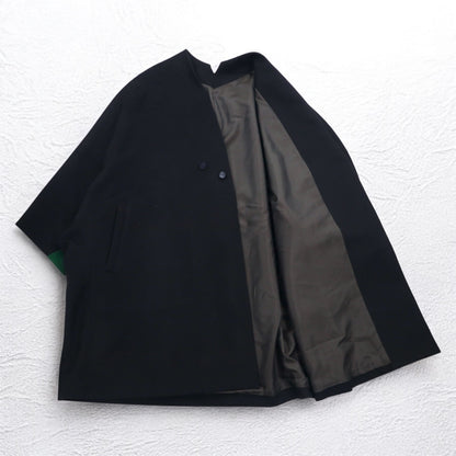 ka na ta dolman overcoat poncho FREE black wool cashmere made in japan
