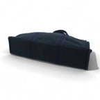 HERMES Foul Tou MM Tote Bag, Navy Canvas, Two-Tone, Made in France