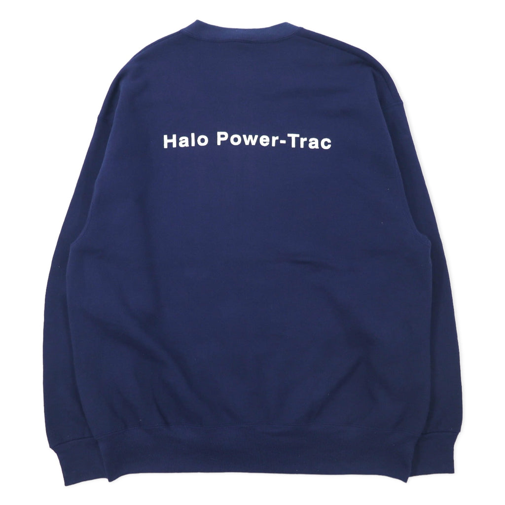 FRUIT OF THE LOOM USA made 90s print sweatshirt XL navy cotton fleece lining CHAMPION big size
