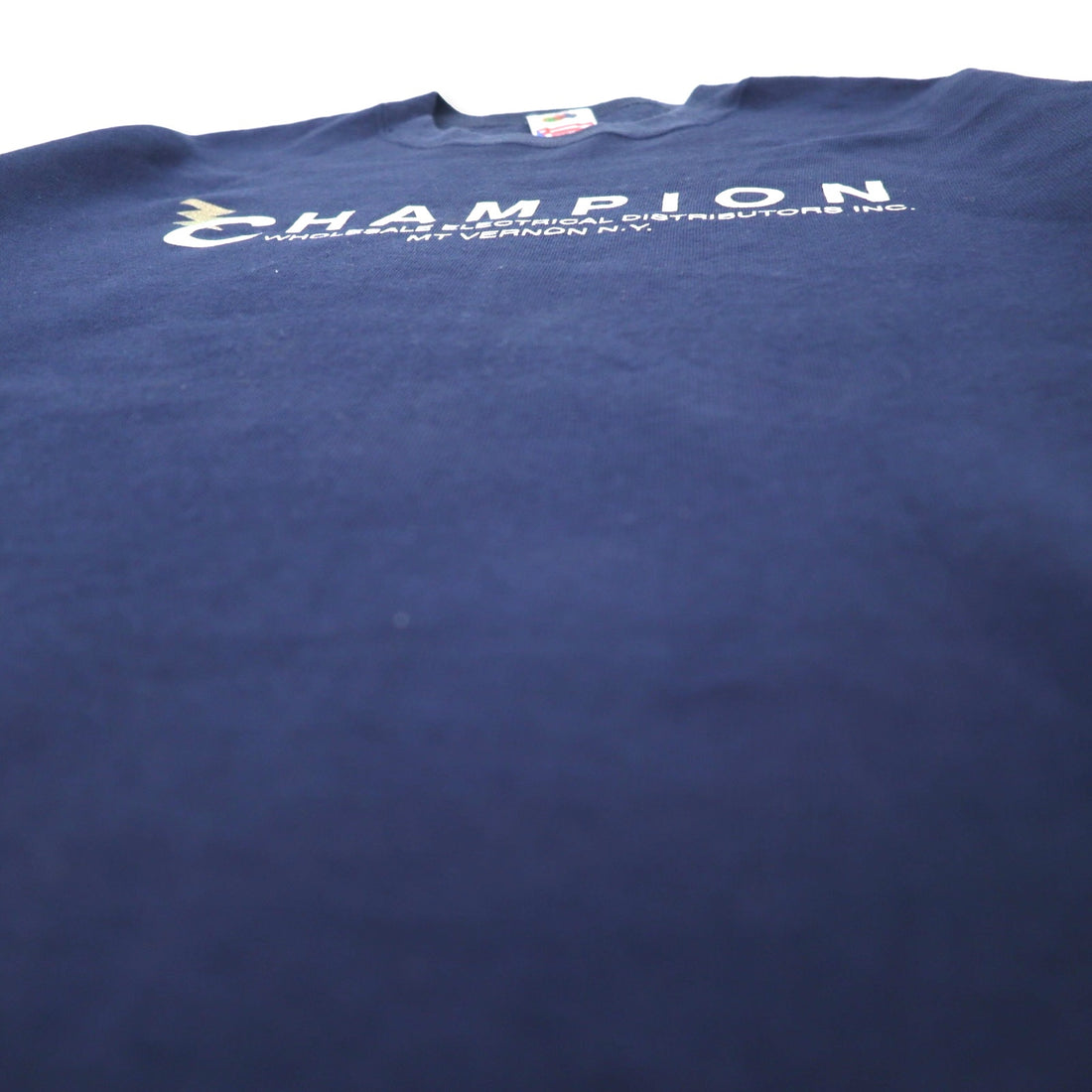 FRUIT OF THE LOOM USA made 90s print sweatshirt XL navy cotton fleece lining CHAMPION big size