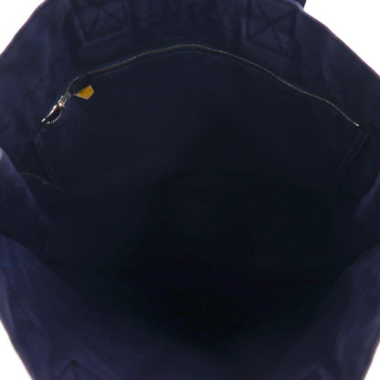 HERMES フールトゥMM トートバッグ ネイビー キャンバス バイカラー フランス製