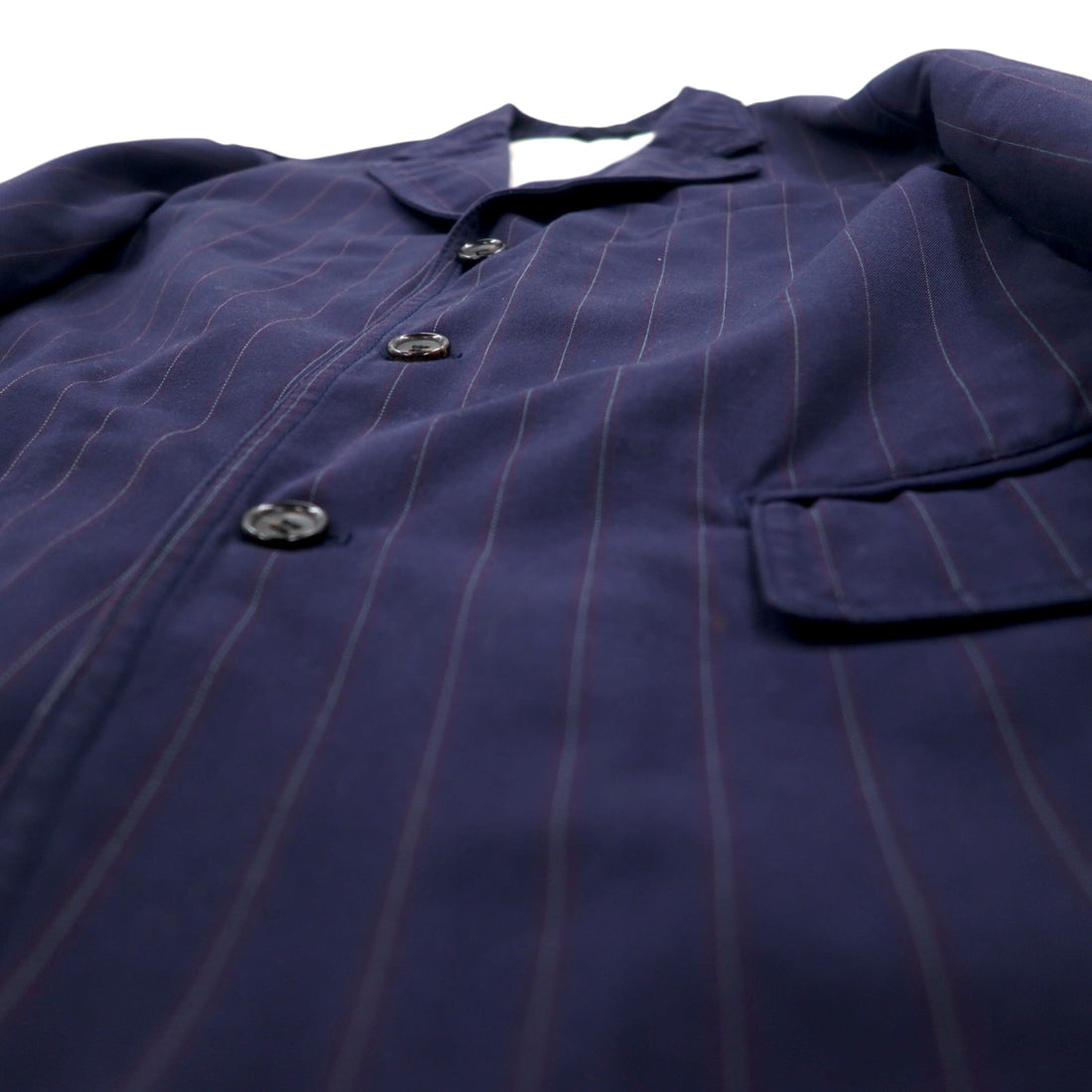 COMME des GARCONS HOMME 3B Tailored Jacket M Navy Stripe Polyester Cotton HM-J027 Made in Japan