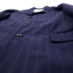 COMME des GARCONS HOMME 3B Tailored Jacket M Navy Stripe Polyester Cotton HM-J027 Made in Japan