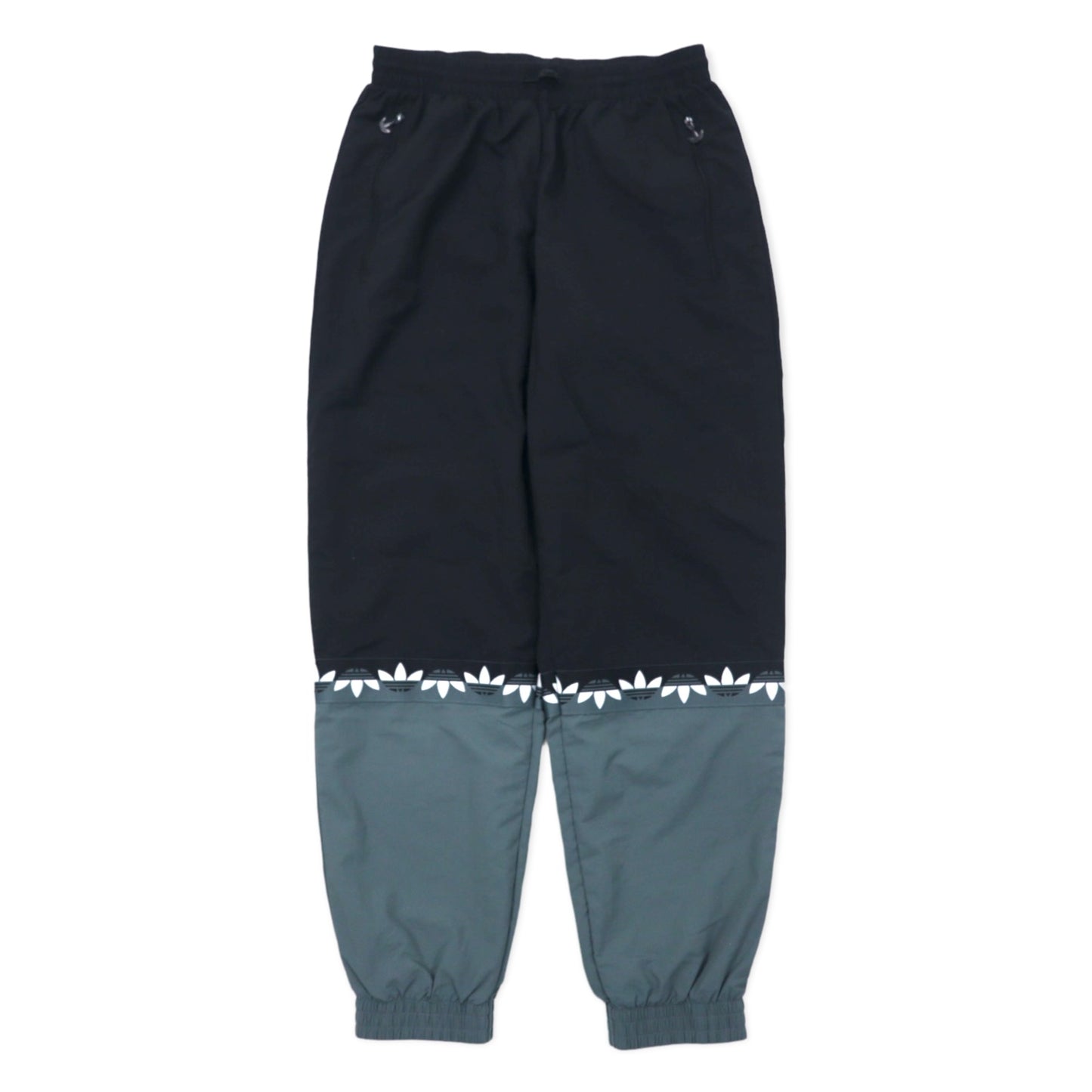 adidas originals アディカラー トラックパンツ ジャージ L ブラック ナイロン トレフォイルロゴ Sliced Trefoil Track Pants GN3434