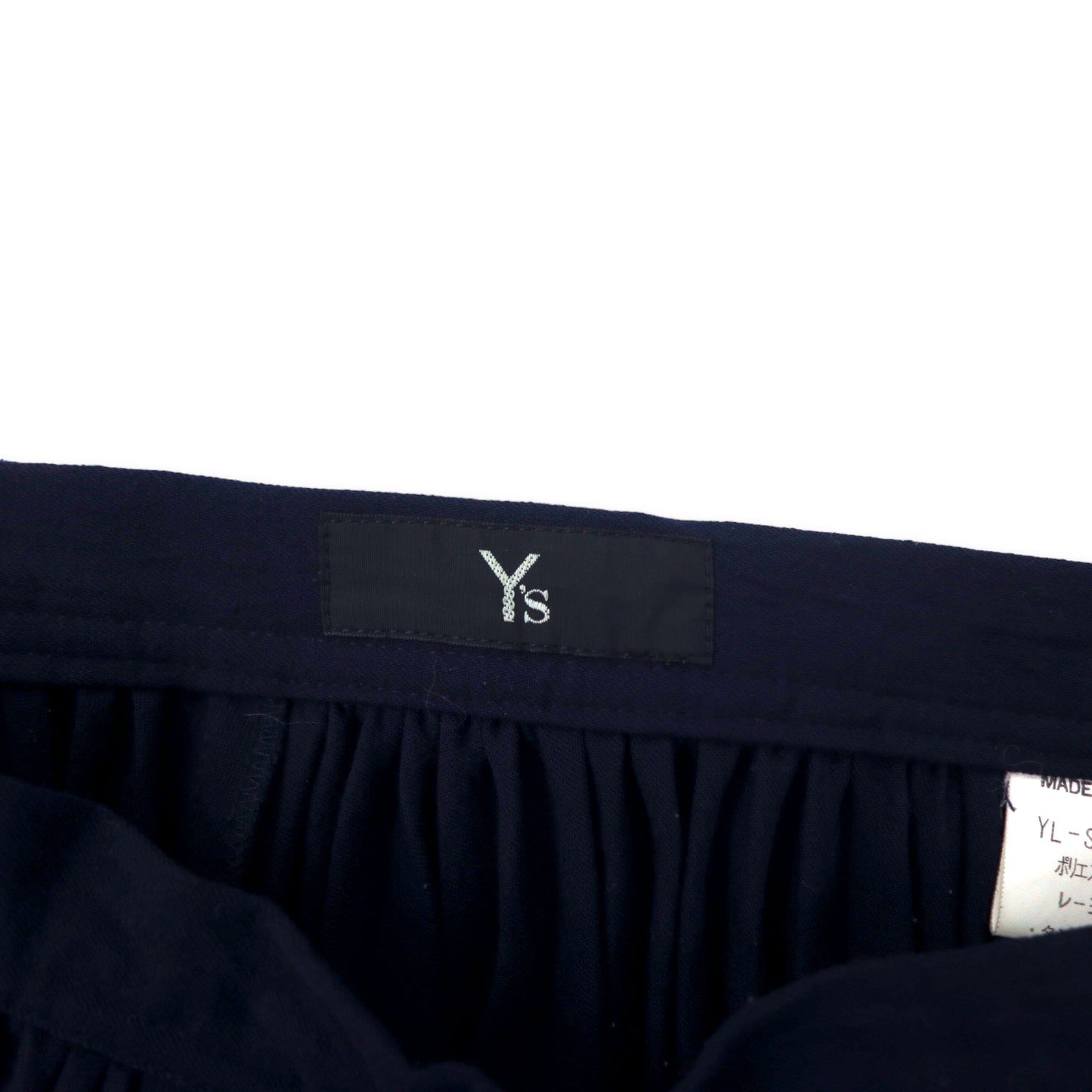 Y's プリーツ スカート S ネイビー ポリエステル レーヨン YL-S18-601 日本製